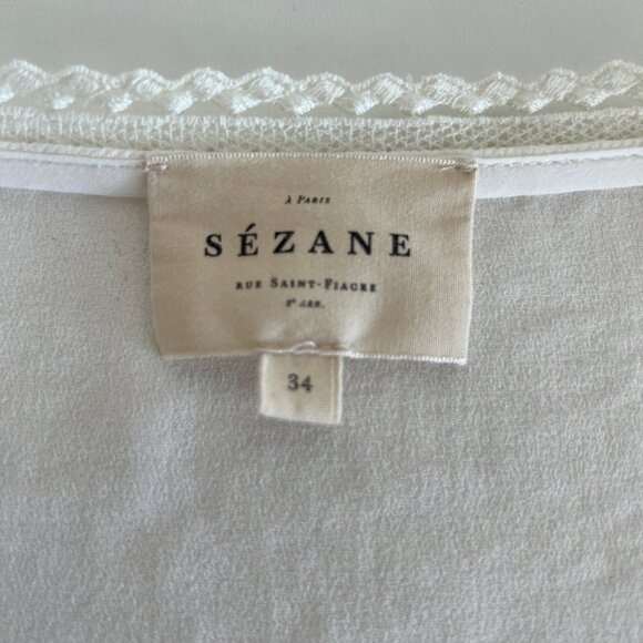 like new Sézane Tina blouse / ecru / size 2 or EU34 - Picture 4 of 11